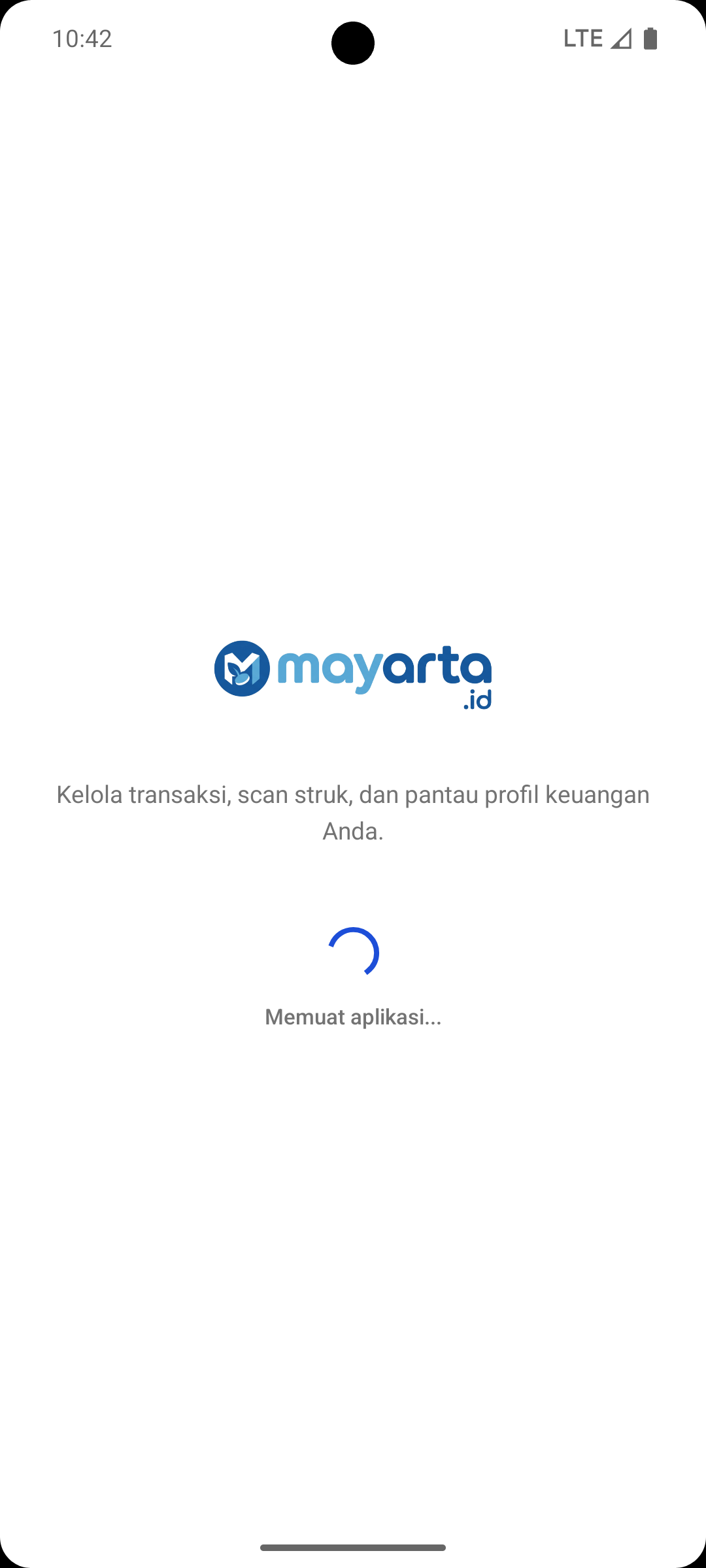 Tampilan splash / tampilan awal aplikasi